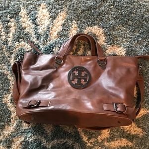 Tory Burch leather Camel  Large Cross body
